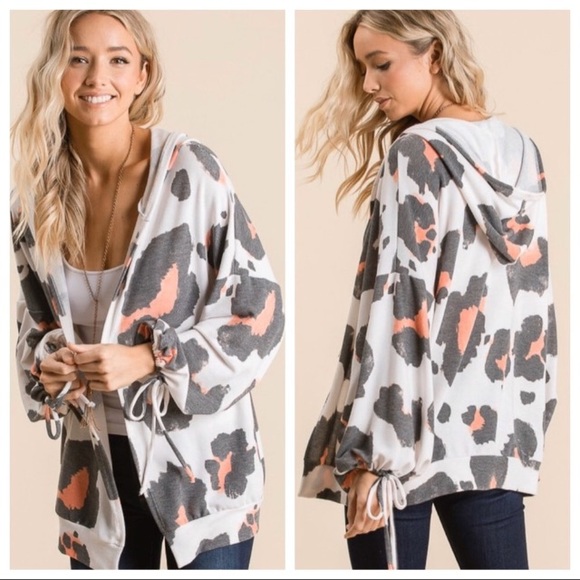 Hooded open cardigan - Picture 2 of 3